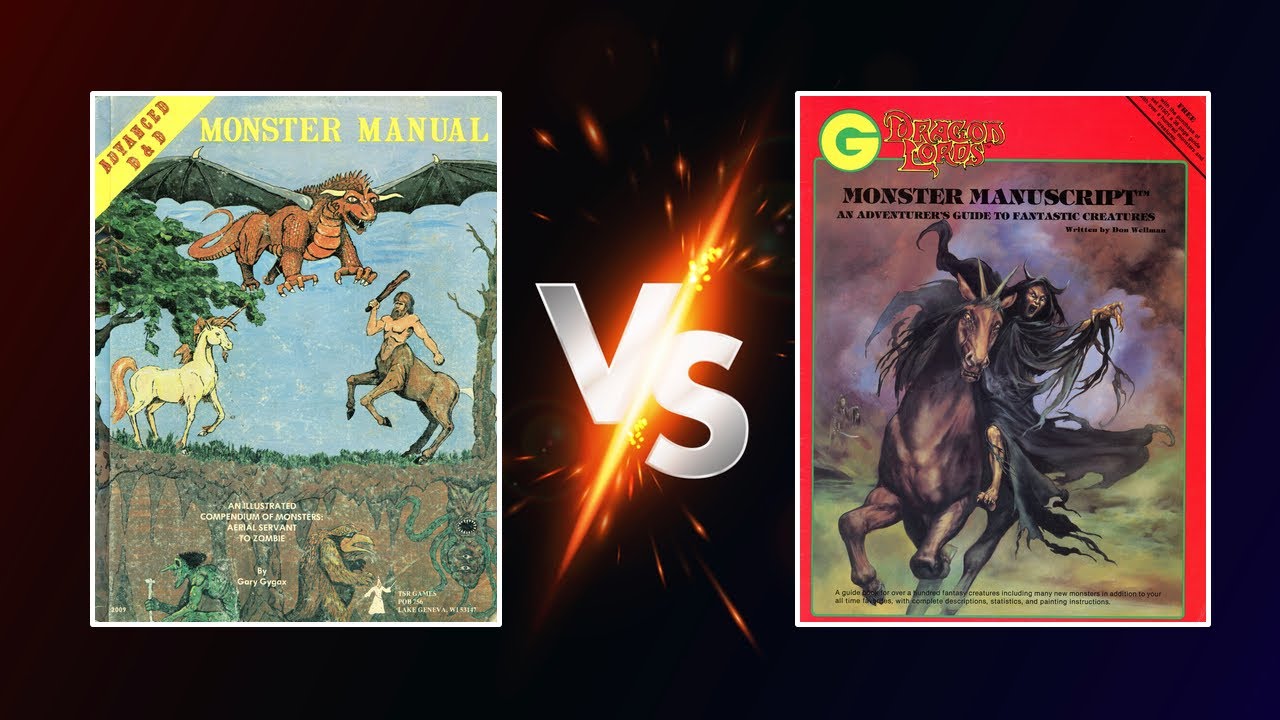 TSR’s Advanced Dungeons & Dragons Monster Manual vs Grenadier’s Monster Manuscript