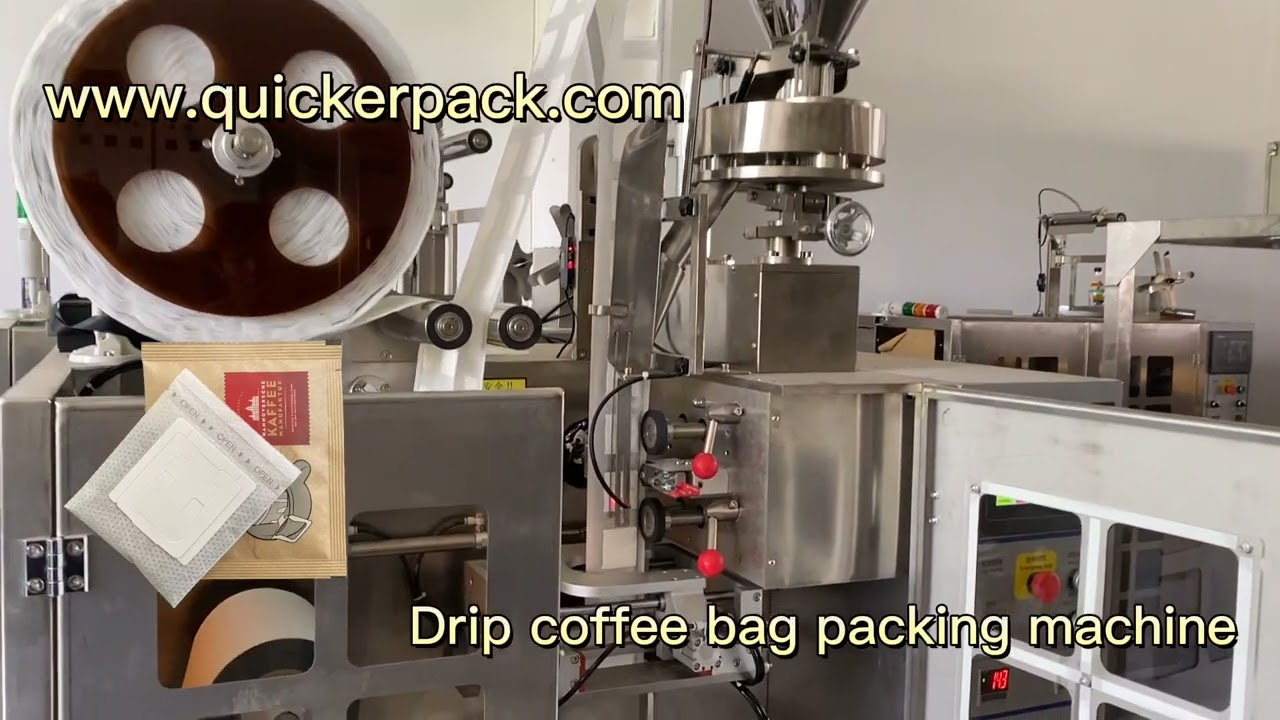 Drip coffee bag packing machine, Japan drip coffee bag packing machine with outer bag