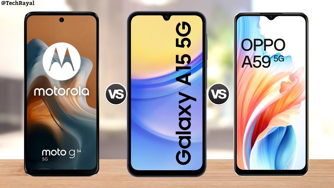 Moto G34 5g vs Samsung Galaxy A15 5g vs Oppo A59 5g || Price | Full Comparison