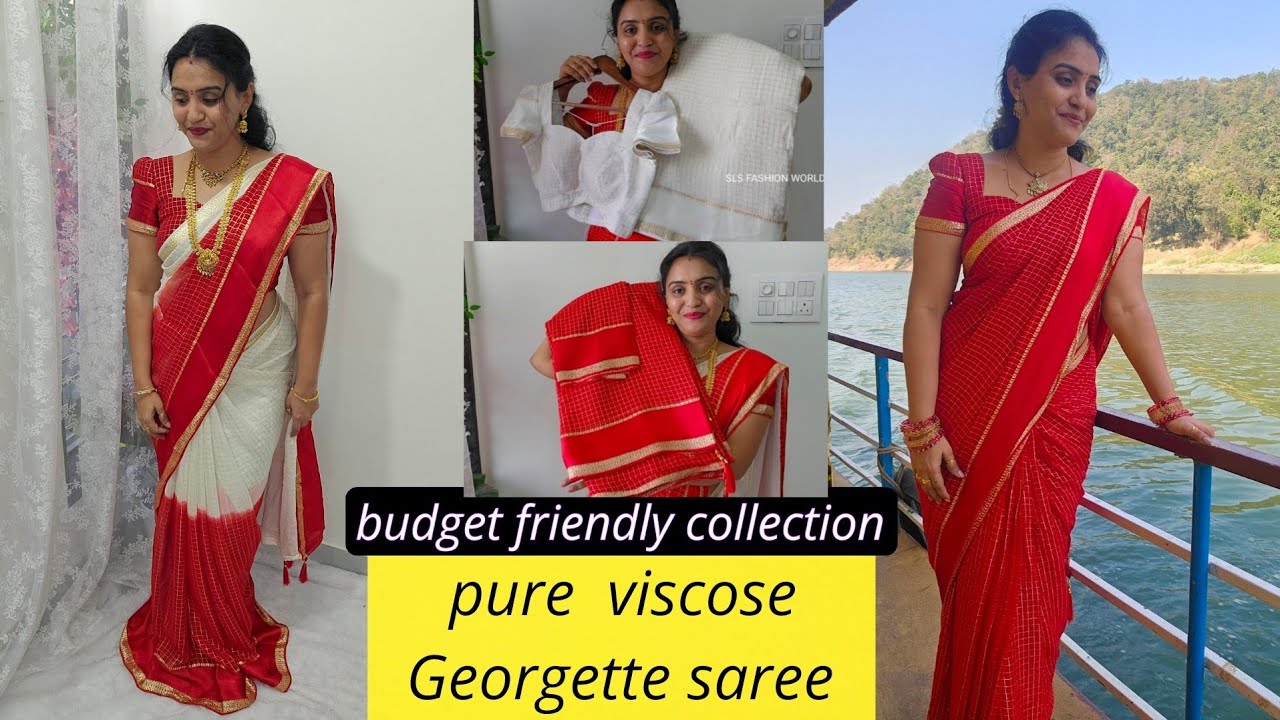 Party wear collection in budget range  👌 pure viscose  Georgette sarees  👌 superhit collection  👌
