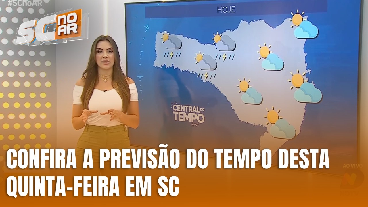 Confira a previsão do tempo desta quinta-feira em SC