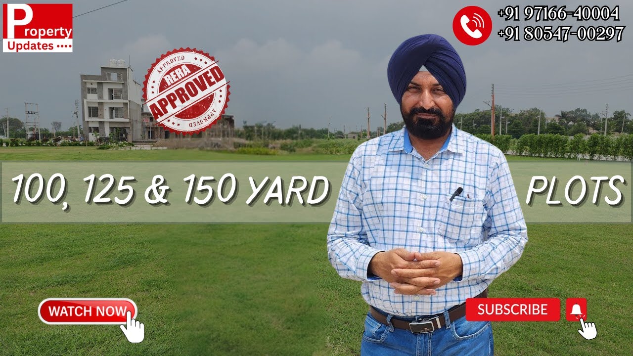100, 125, 150 Yards Corner Park Facing Plots in RERA Approved Project of Mohali