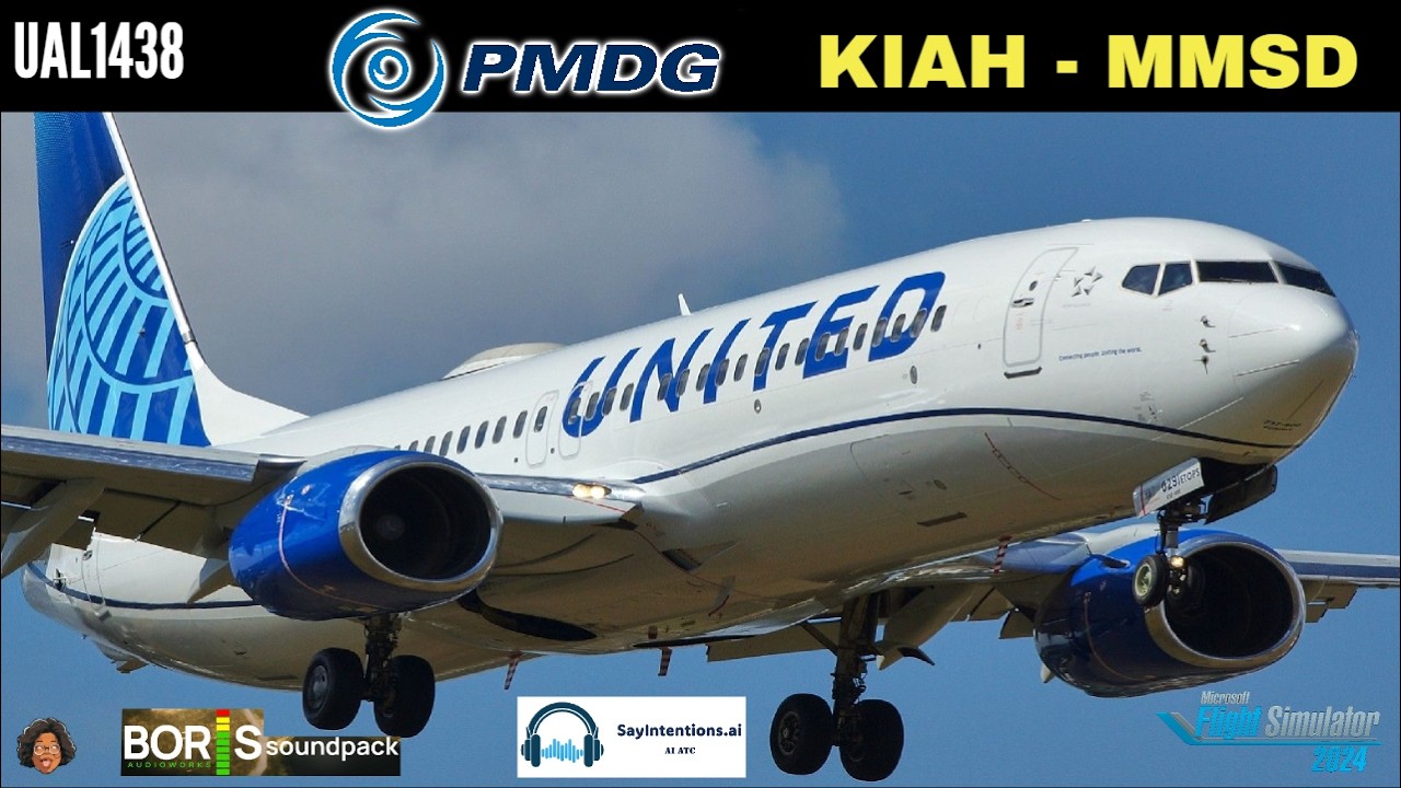 PMDG 737-800 United Flight 1438: Houston to Cabo San Lucas | MSFS 2024 Cinematic Full Flight