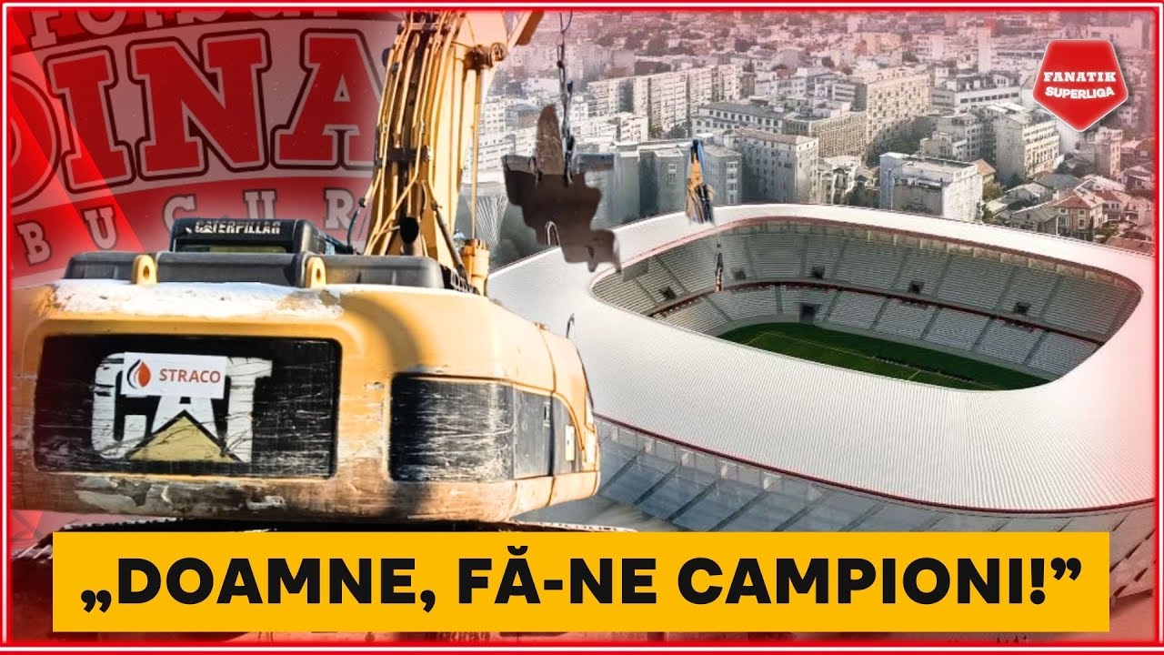 AU INTRAT BULDOZERELE pe stadionul Dinamo. IMAGINI FABULOASE in direct