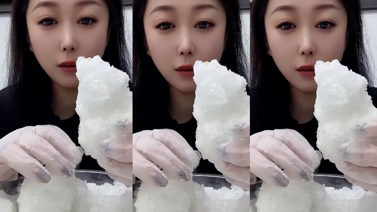 ASMR MUKBANG ICE EATING SOUNDS FROM THE FROZEN WATER