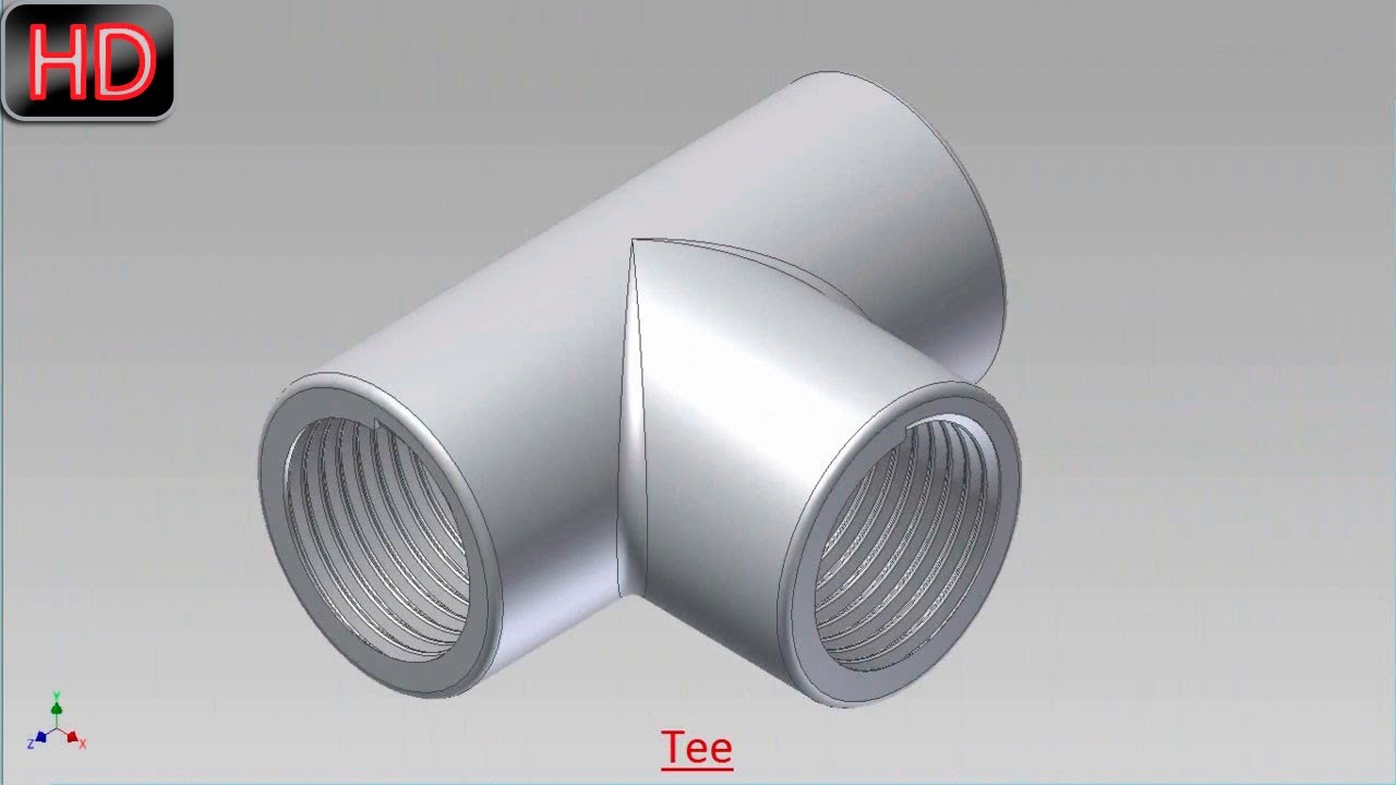 Tee (Video Tutorial) Autodesk Inventor