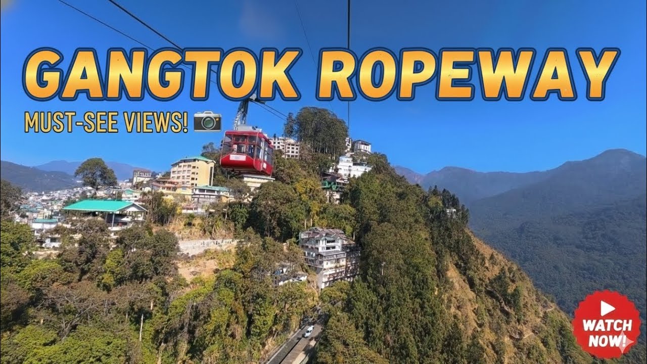 Gangtok city panaromic view from Ropeway