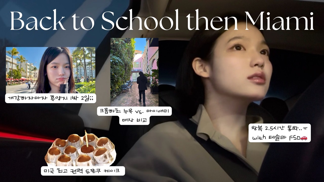 미국 박사 유학생 VLOG 🏝️ 개강 이틀 만에 마이애미로 튀어버린 회피형 대학원생