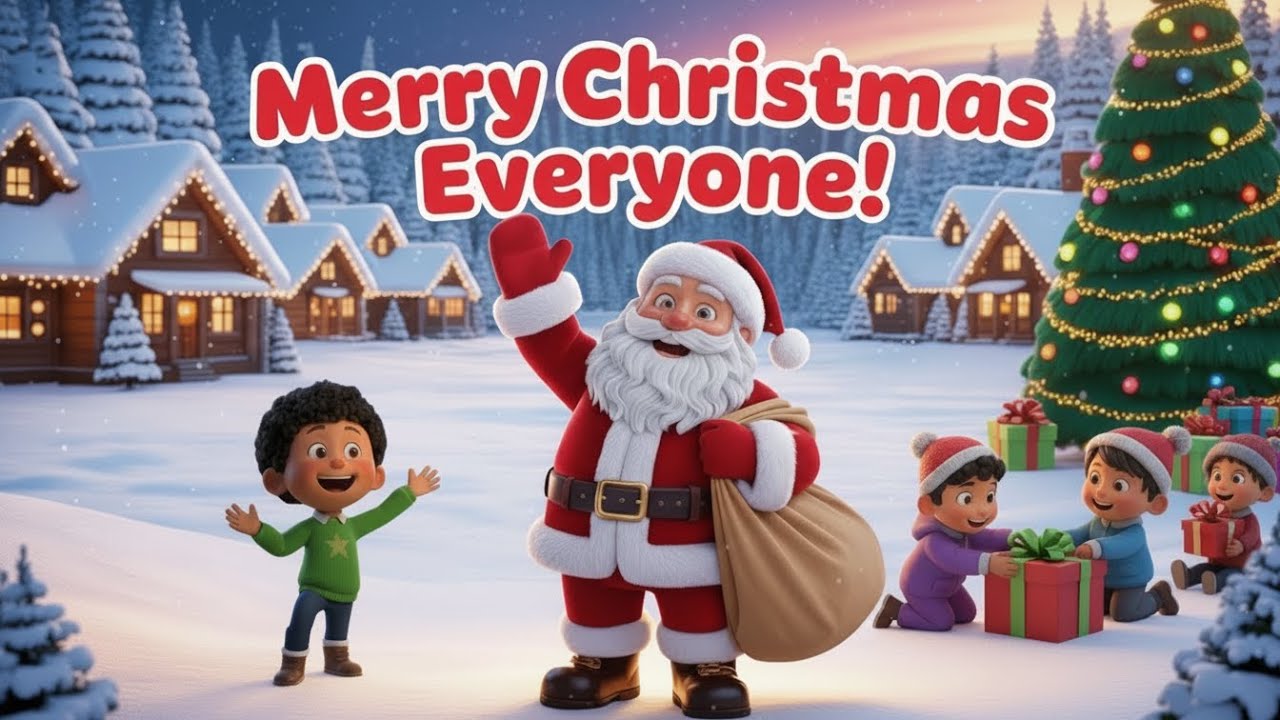 Merry Christmas Everyone | Kids Christmas Song 2025 | Fun Animated Holiday Music for Children