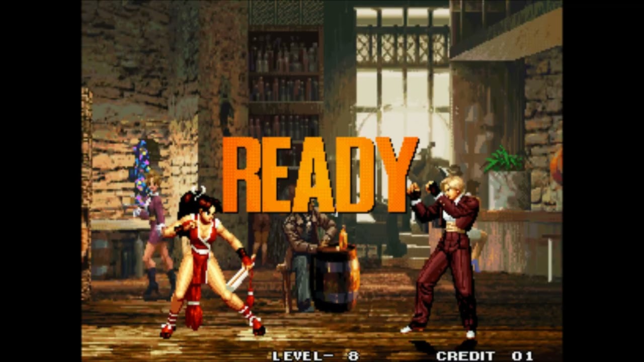 THE KING OF FIGHTERS 95 NEO GEO MVS ARCADE LEVEL 8 MAI SHIRANUI ANDY BOGARD BILLY KANE SEM FINAL