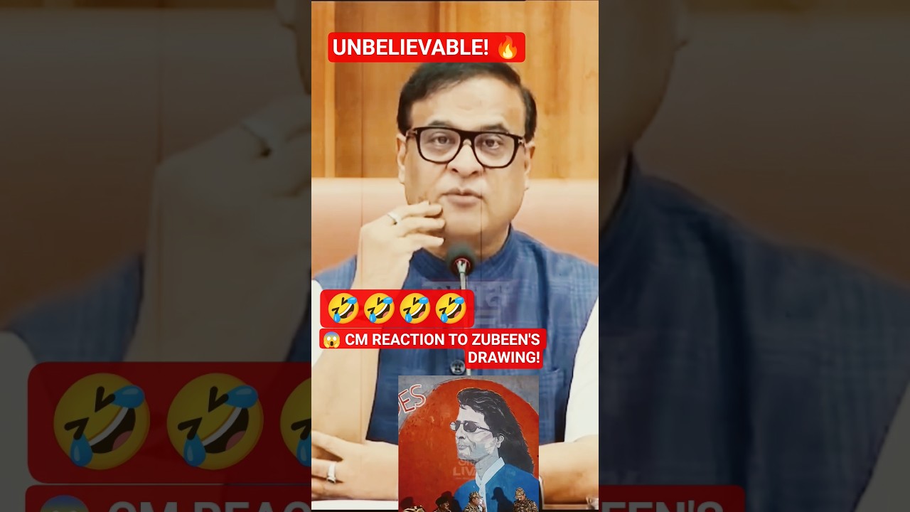😱 Zubeen Garg Photo Drawing Shocks Everyone! CM's Reaction Goes Viral | #shorts#youtubeshorts#sad