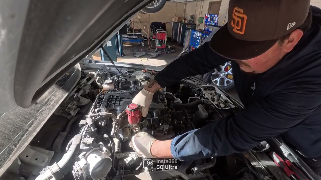 TAKING APART A 2015 GENESIS 3.8 FOR OIL PRESSURE SWITCH REPLACEMENT. 