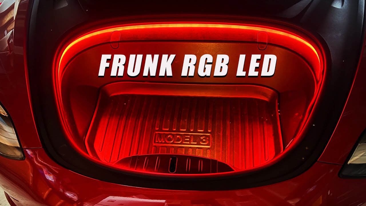 NEW Tesla RGB Frunk Light Upgrade - Easy Installation & Must Have Accessory 2022