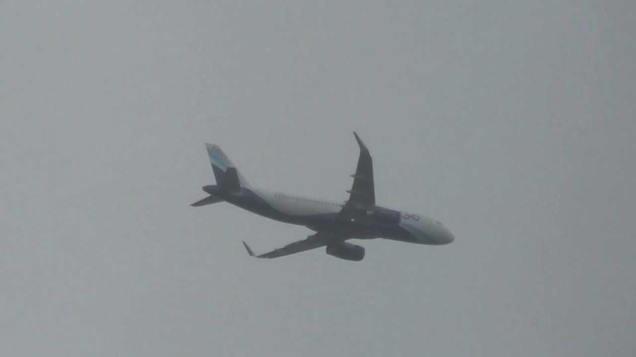 Indigo A320 Sharklets go around at Hamburg Airport VT-IFQ