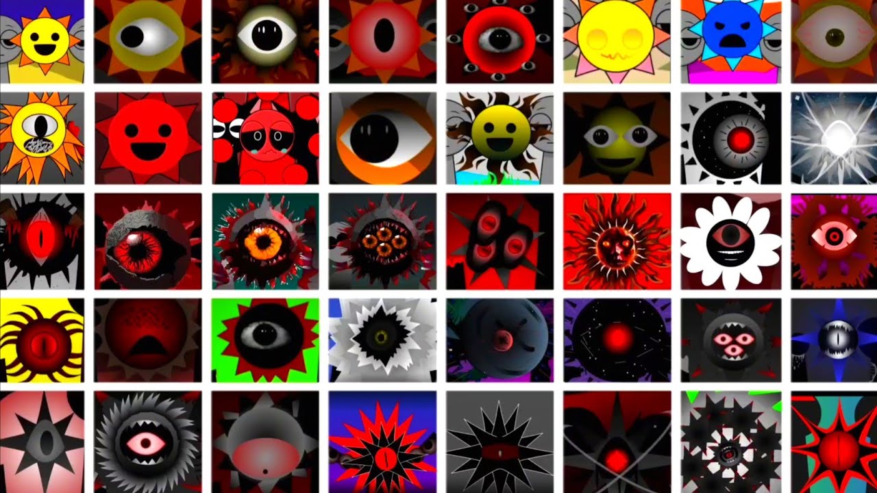 Everyone MR Sun Evolution Random Phase's Singing Together - Incredibox Sprunki!  Mix .