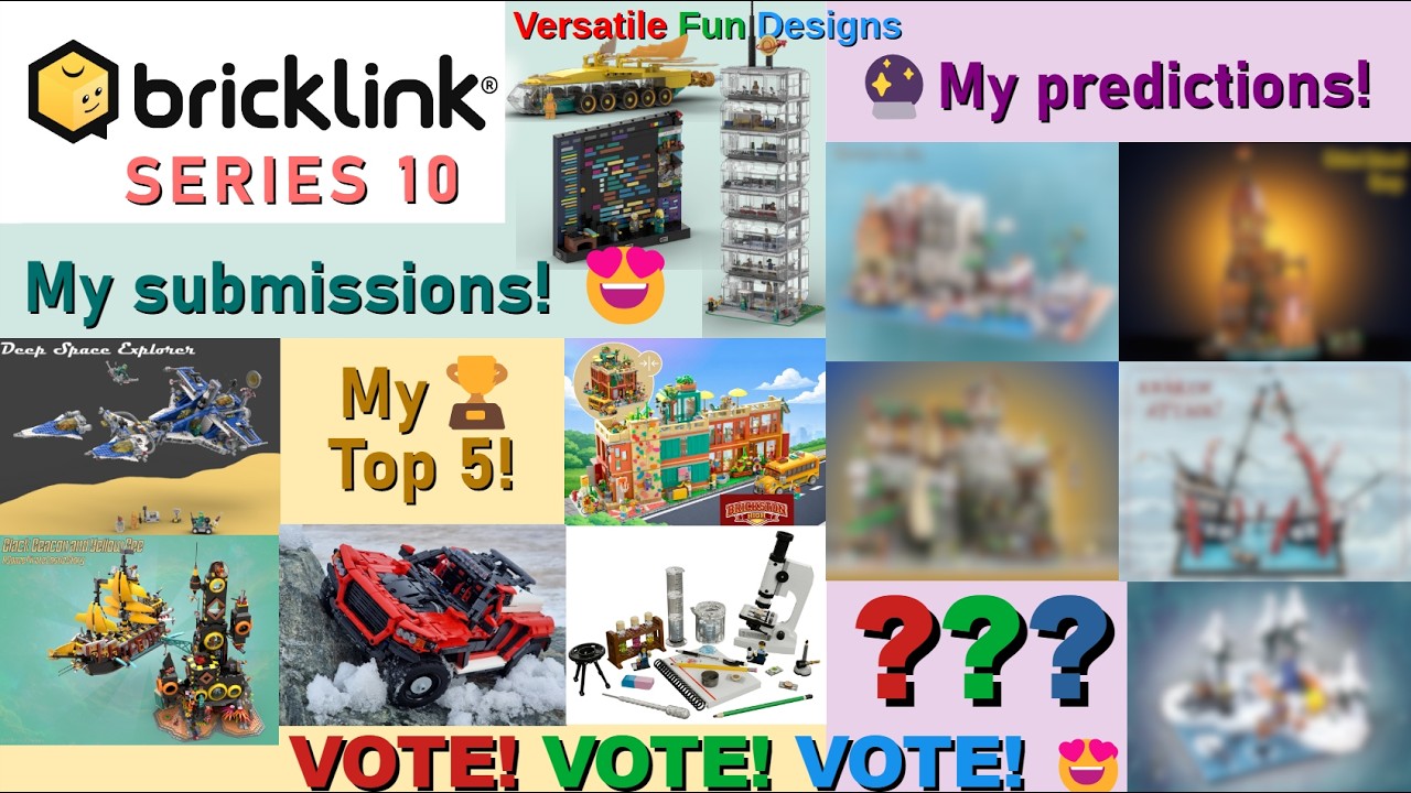 🚀🏫🏰🏴‍☠️ MY TOP 5 Sets of the LEGO BrickLink Designer Program Series 10 + 🔮 My Predictions! VOTE NOW!