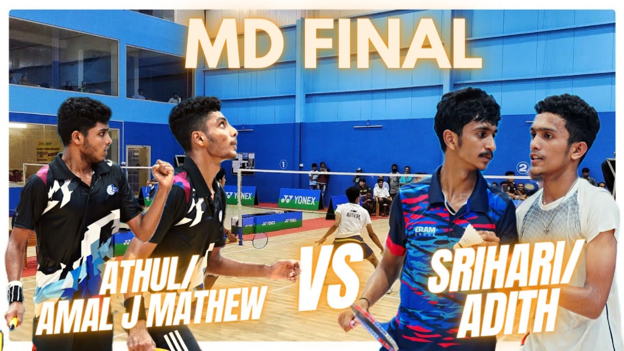 ADITH/SRIHARI VS ATHUL/AMAL J MATHEW:PALAKKAD DISTRICT BADMINTON CHAMPIONSHIP MENS DOUBLES FINAL