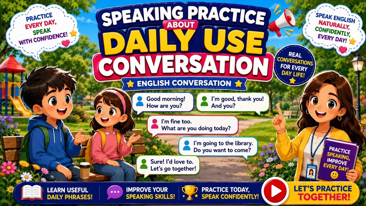 Speaking Practice about Daily Use Conversation| English Conversation| Speaking Practice|English|ESL