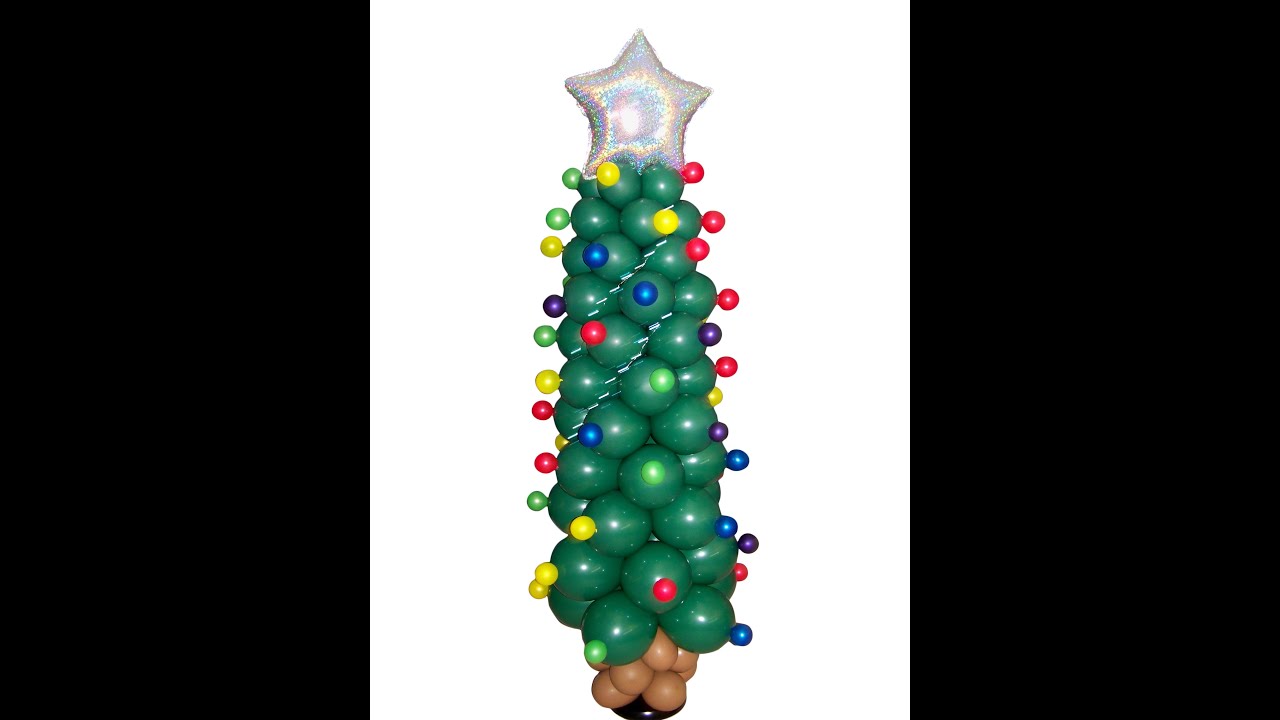 How To Make a Balloon Christmas Tree - DIY balloon project
