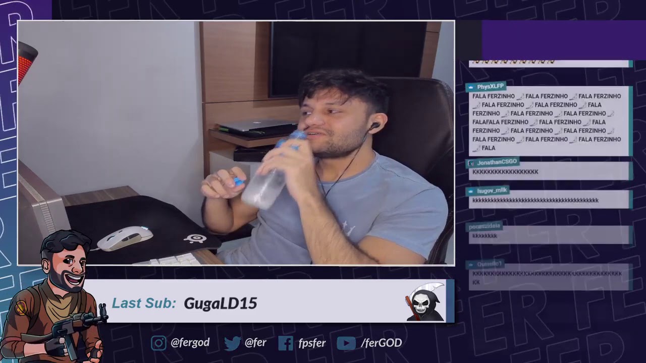 FER REAGINDO A LIVE DO GAULES COM O COGU E FLY AP&Oacute;S O DISBAND DA MIBR