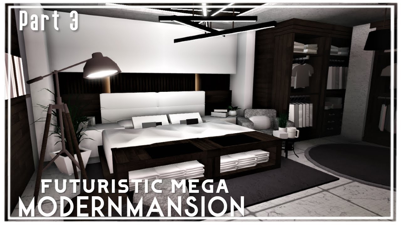 Futuristic Mega Modern Mansion (NO LARGE PLOT!) | ROBLOX BLOXBURG | Speedbuild part (3/4) |