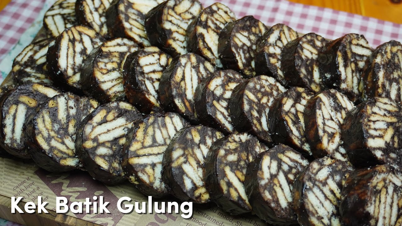 Kek Batik Gulung | sedap, lembut dan chewy, kurang manis
