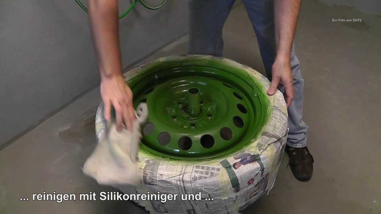 Felgen selber lackieren - schleifen, grundieren lackieren versiegeln - Do it yourself (Tutorial)