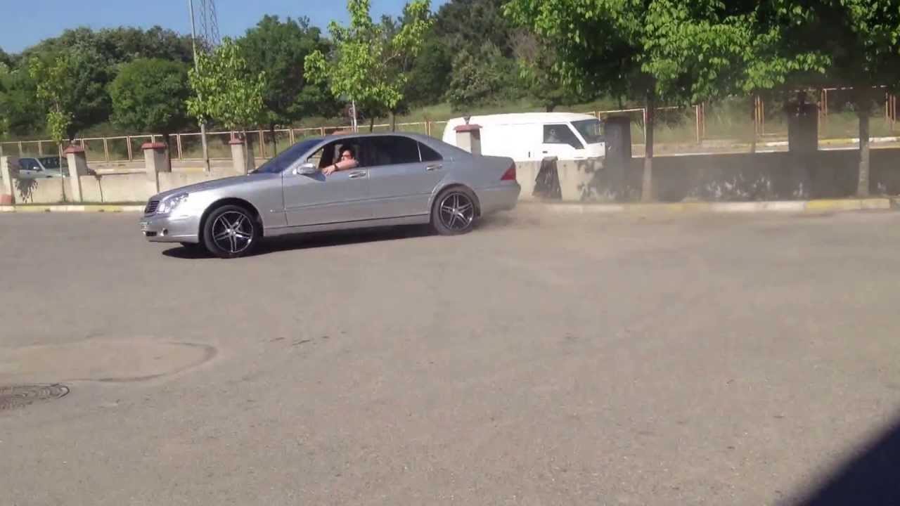 W220 S320Long Stock mini drift training- Ufak drift antremanım .