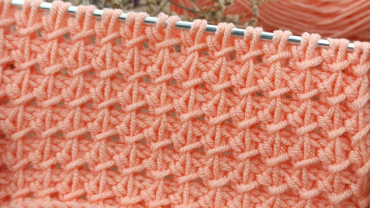 Muy hermoso💯Fantástic👌 Very easy Tunisian crochet baby blanket model with double loops #tunisian