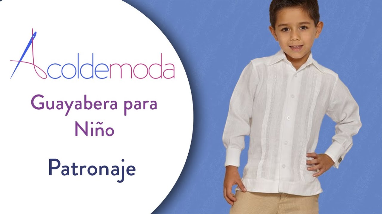 Cómo hacer el patronaje de una CAMISA GUAYABERA  O HABANERA para niño - Paso a Paso - DIY