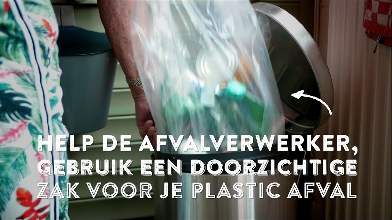 Gebruik een doorzichtige afvalzak voor je plastic, blik en drinkpakken