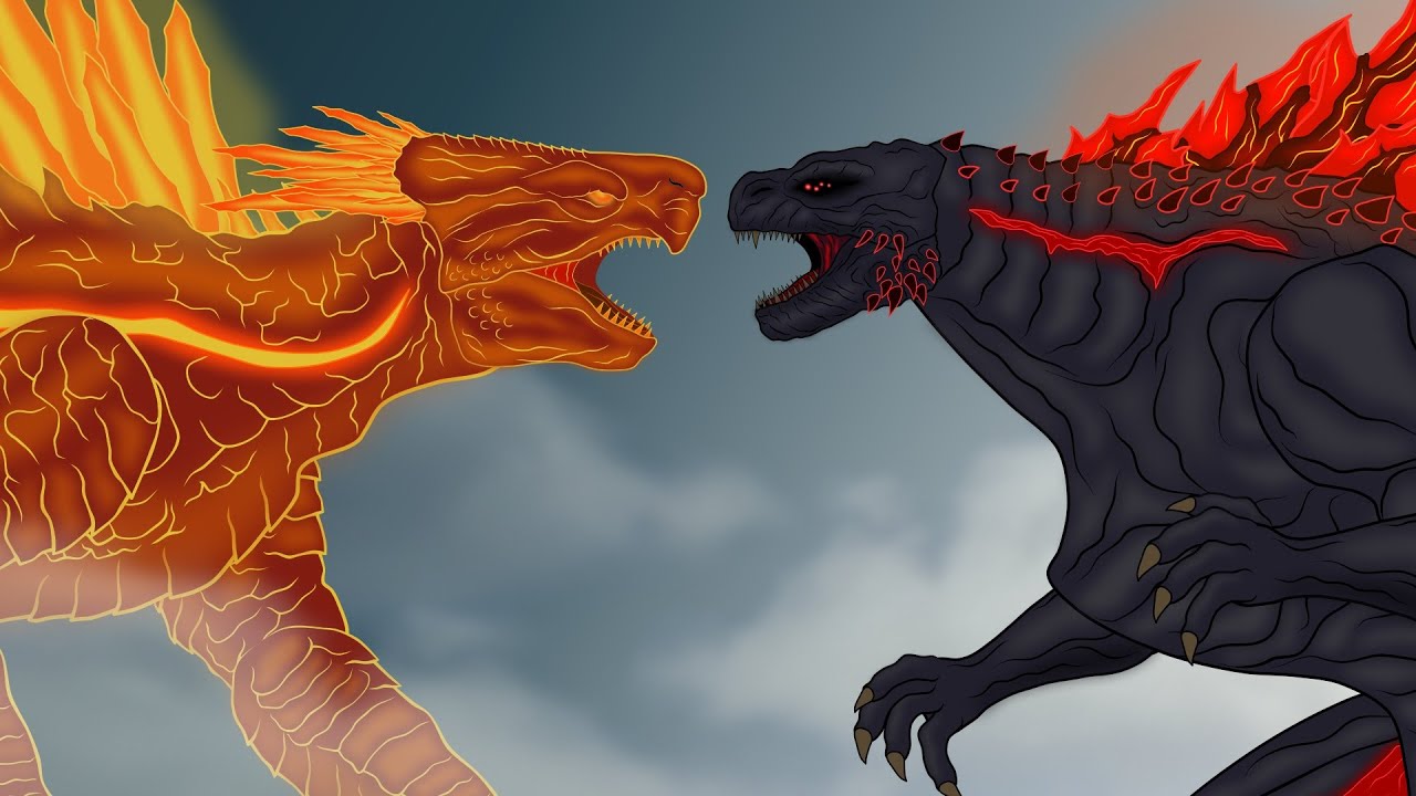 Darkness Godzilla vs Titanus Netsu [Burning Shimo] - Animation