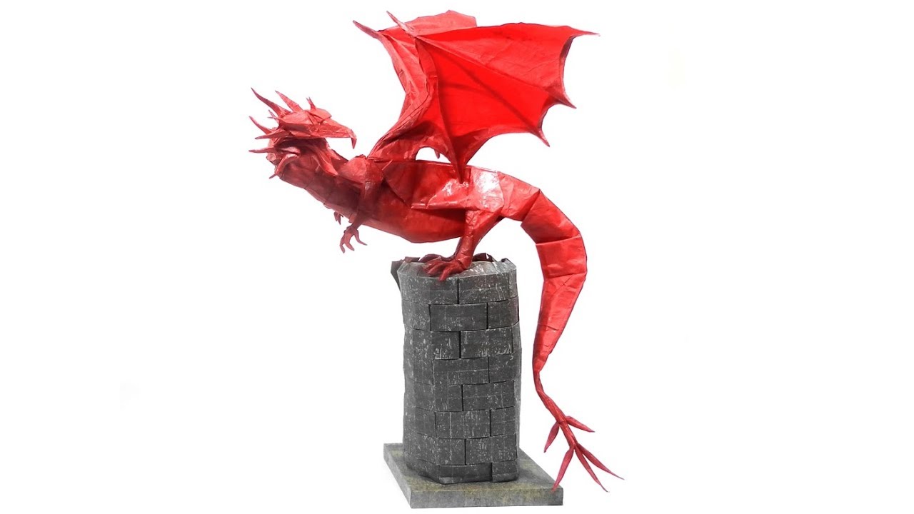 Origami Western Dragon (Shuki Kato) Time Lapse
