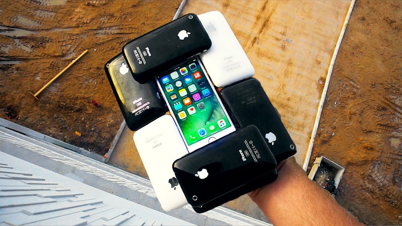 Can 10 iPhone 3GS Protect an iPhone 7 from 75 FT Drop Test? IPHONECEPTION!!!
