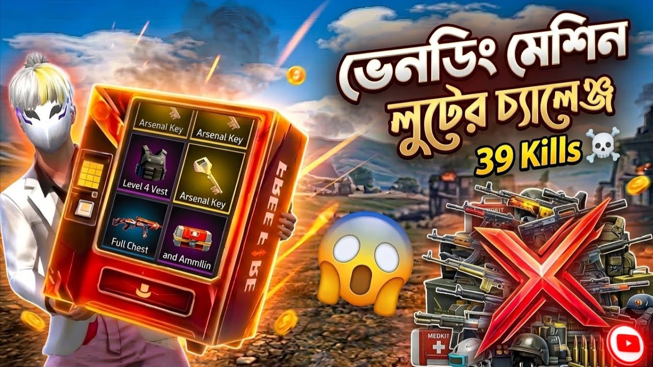 ONLY VENDING MACHINE LOOT CHALLENGE! 🔥 কোনো লুট ছাড়া বুইয়া? 😱 Free Fire Gameplay 
