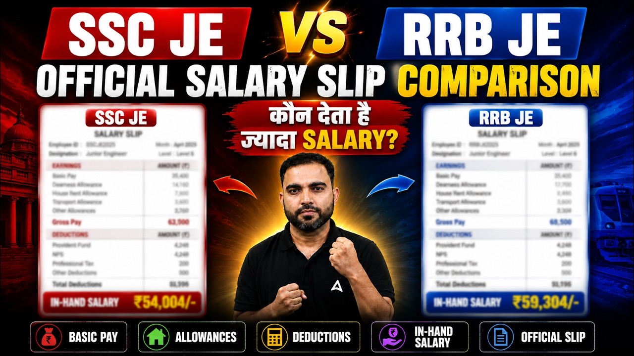SSC JE vs RRB JE 2026 | SSC/RRB JE Official Salary Slip Comparison Which Job Pays More | By RK Sir