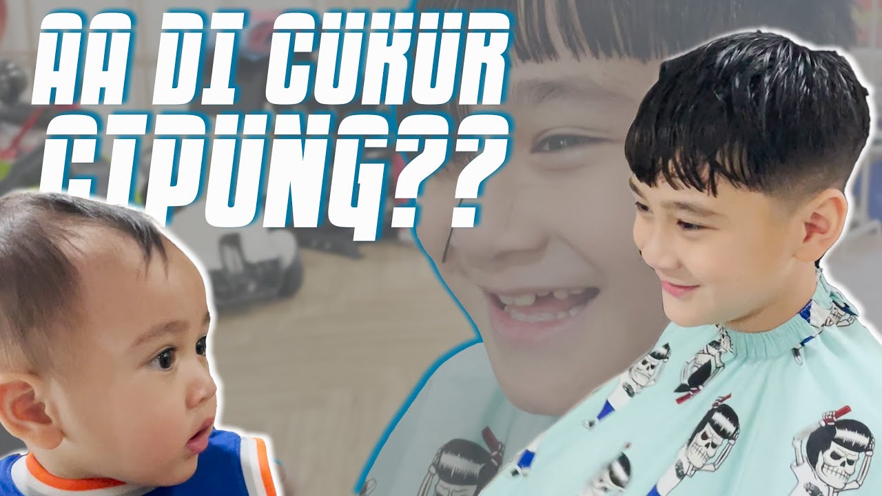 RAFATHAR POTONG RAMBUT...CIPUNG IKUTAN NIMBRUNG.... AWASSS CIPUNGGGG