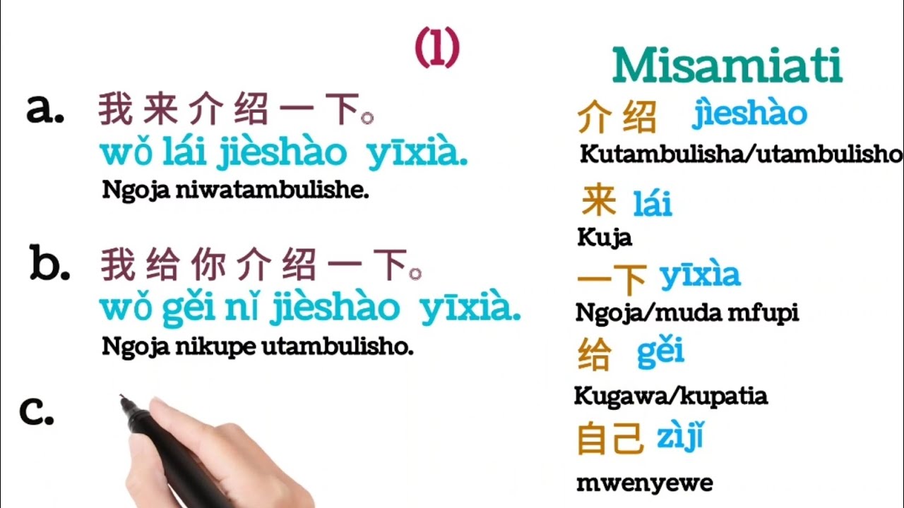 Jifunze Kichina| Somo La Saba| KUTAMBULISHA