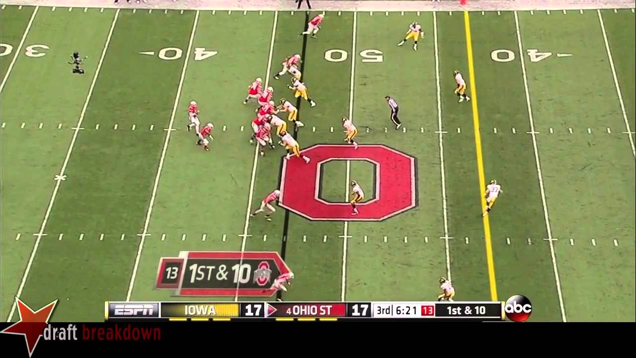 #71 Carl Davis, DT, Iowa vs Ohio State '13