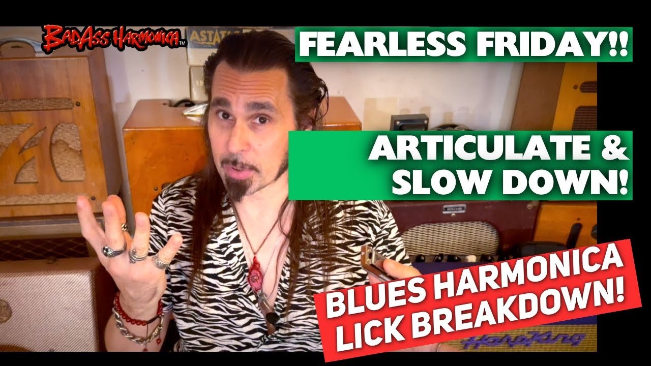 Blues Harmonica Lick - A 2nd Position Harmonica!! - BadAss Blues Harp Lick on Fearless Friday !