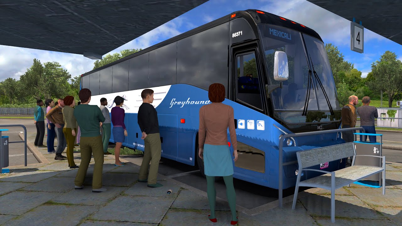 Greyhound Bus Mod Drive - Bus Terminal Mod | American Truck Simulator