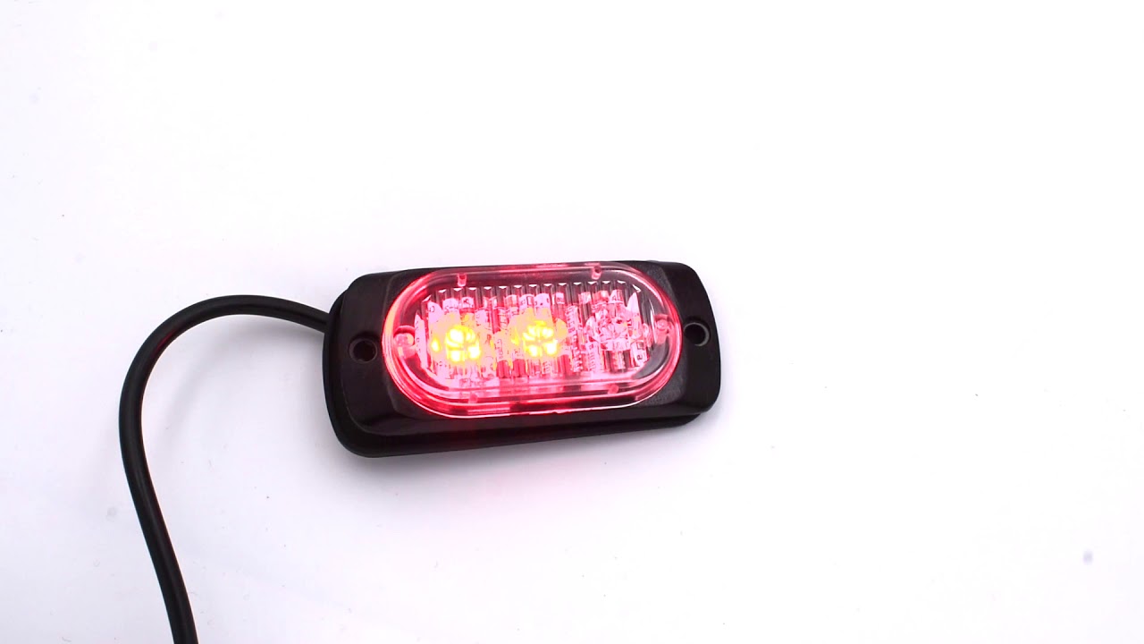 LED Strobe Όγκου 12/24V 3 LED - Κόκκινος Φωτισμός