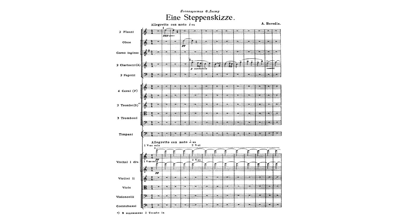 Borodin: In the Steppes of Central Asia (with Score)