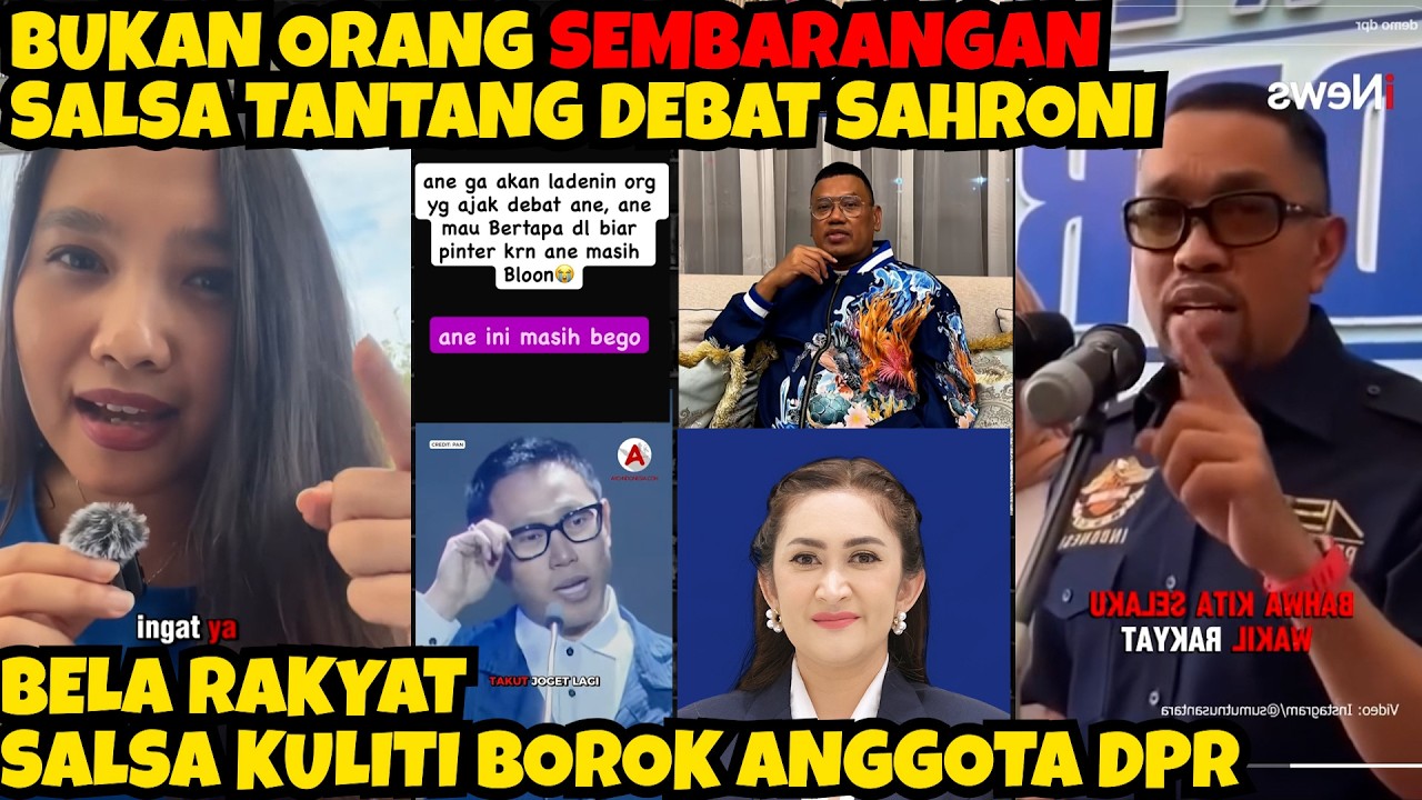 Bukan Orang Sembarangan‼️ Salsa Tantang Ahmad Sahroni Debat. Bongkar Borok DPR