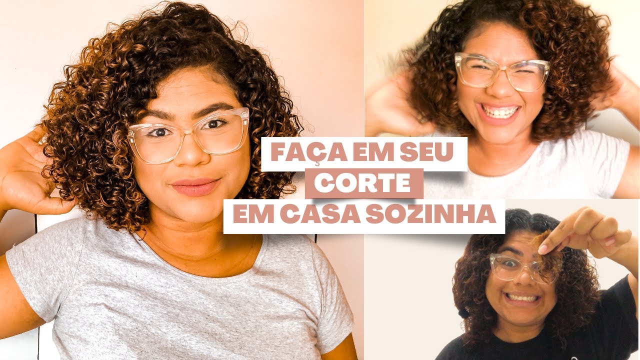 Como CORTAR cabelo CACHEADO curto em camadas EM CASA