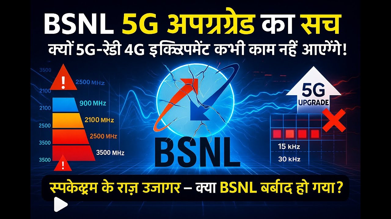 BSNL 5G अपग्रेड का सच | क्यों 5G-रेडी 4G इक्विपमेंट कभी काम नहीं आएंगे!