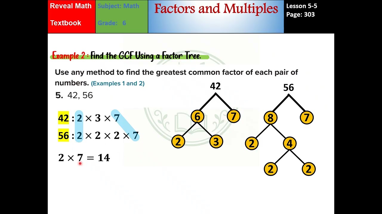 Grade 6 Lesson 5-5 Factors and Multiples