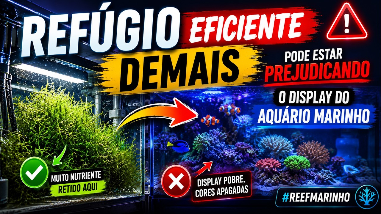 Aquário marinho em risco: quando o refúgio eficiente demais começa a prejudicar o display #reef