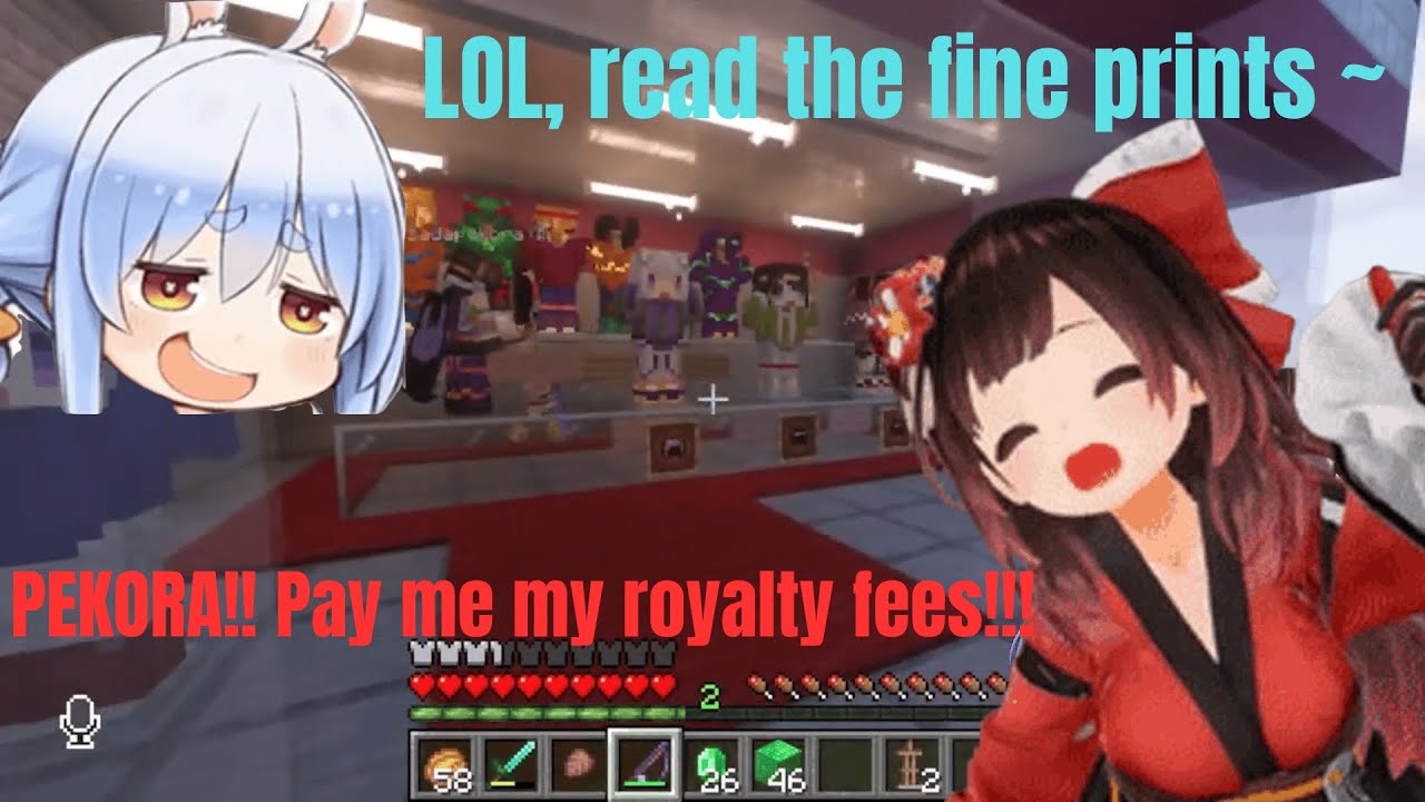 Pekora Outsmarts Roboco’s Copyright Claim on Her Costume! [Hololive] [Minecraft]
