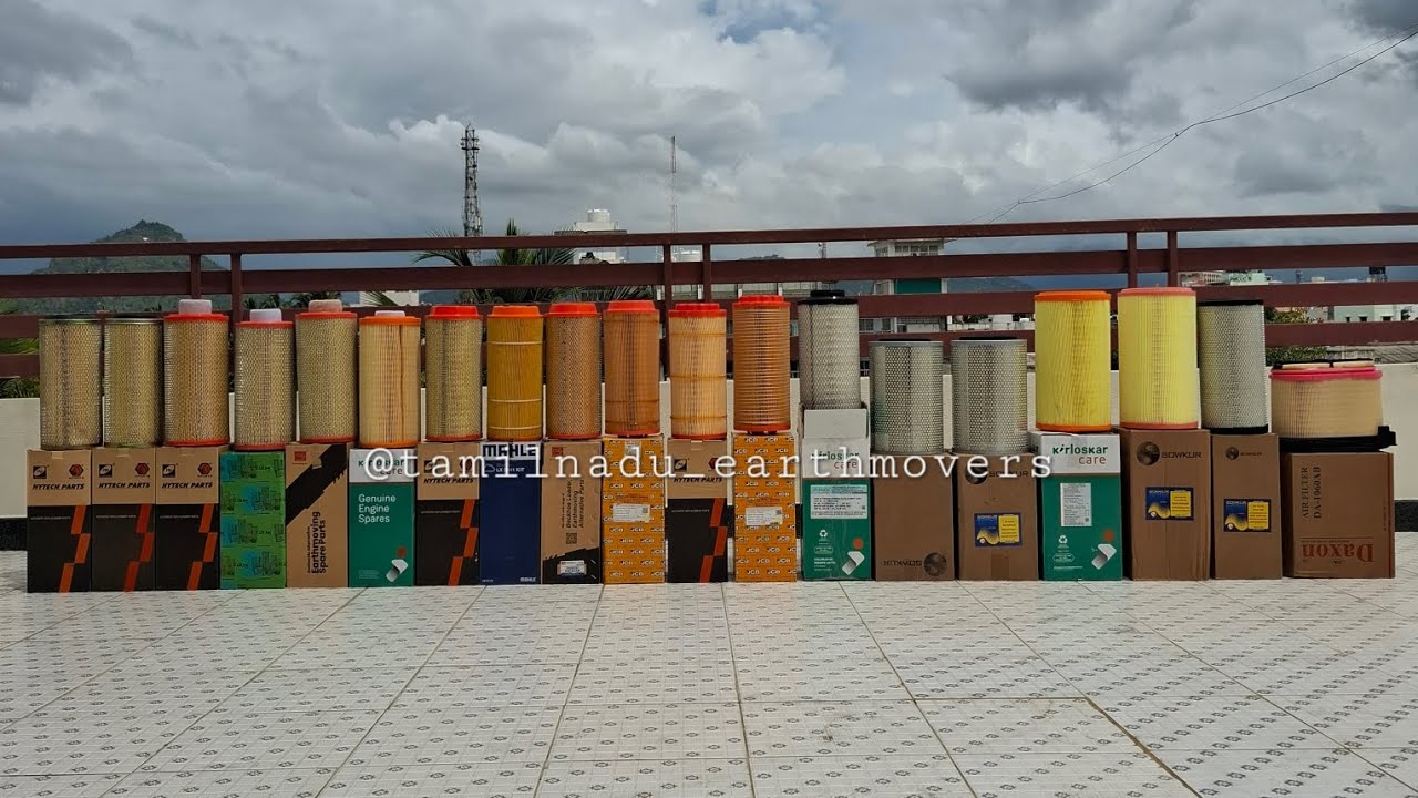 Jcb,tatajd, catterpillar, bull all model airfilter set // @Tamilnadu_earthmovers #airfilters 